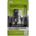 Adaptador de red USB 3.0 a 10/100/1000 RJ45 Gigabit Ethernet LAN para PC portátil